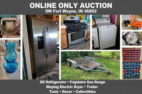 ONLINE ONLY Personal Property Auction_SW Fort Wayne, IN 46802_Appliances, Trailer, Collectibles