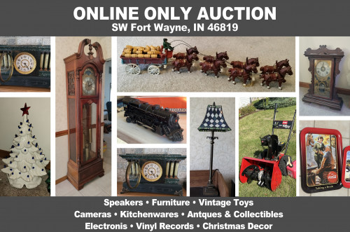 ONLINE ONLY Personal Property Auction_SW Fort Wayne, IN 46819_Electronics, Clocks, Antiques