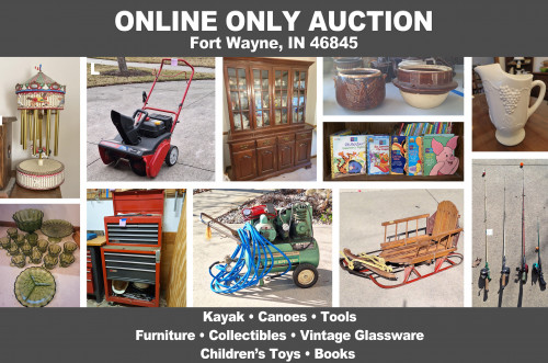 ONLINE ONLY Personal Property Auction_Fort Wayne, IN 46845_Kayak, Canoes, Furniture, Collectibles