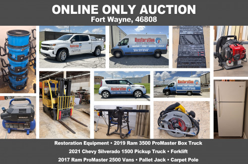 ONLINE ONLY Personal Property Auction_Ft Wayne, IN 46808_2021 Chevy Silverado, Restoration Equipment