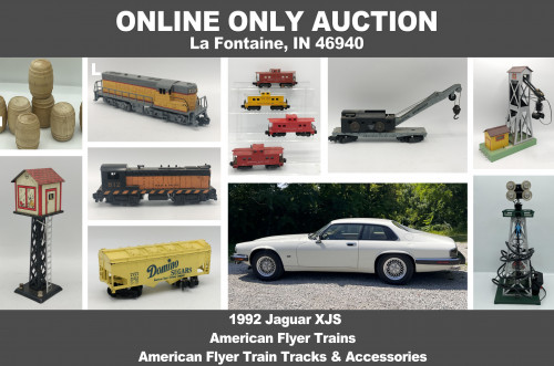 ONLINE ONLY Personal Property Auction_La Fontaine, IN 46940_1992 Jaguar XJS, American Flyer Trains and Accessories