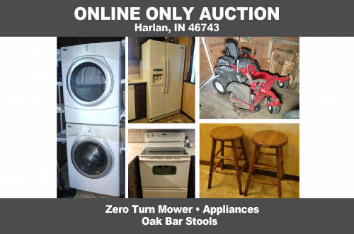 ONLINE ONLY Personal Property Auction_Harlan, IN 46743_Appliance Auction