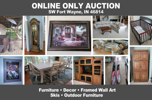ONLINE ONLY Personal Property Auction_SW Fort Wayne, IN 46814 _Furniture, Décor, Framed Wall Art