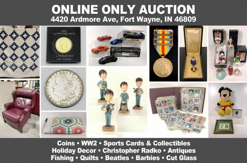 Lantern 90 ONLINE ONLY Auction - Coins, WW2, Sports Cards & Collectibles, Fishing, Holiday Decor, Antiques