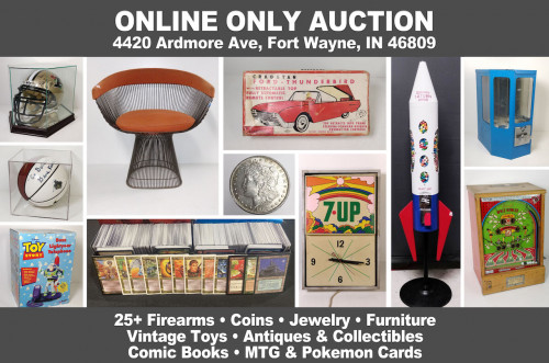 Lantern 96_ ONLINE ONLY Auction - Firearms, Coins, Jewelry, Toys, Antiques & Collectibles, Trading Cards, Autographed Sports, Furniture, Tools
