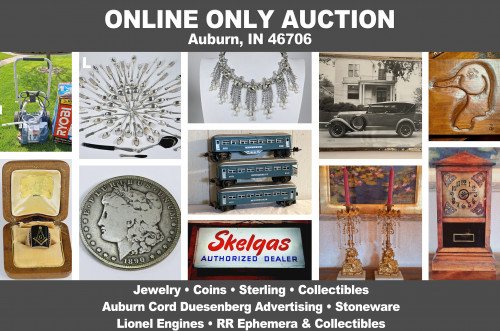 ONLINE ONLY Personal Property Auction_Auburn, IN_Coins, Advertising & Ephemera, Toys, Lionel