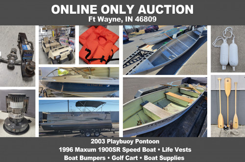 ONLINE ONLY Personal Property Auction_Ft Wayne, IN 46809_Pontoon, Boats, Boat Supplies