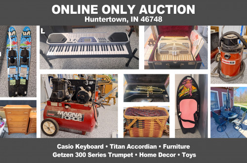 ONLINE ONLY Personal Property Auction_Huntertown, IN 46748_Furniture, Home Decor, Instruments