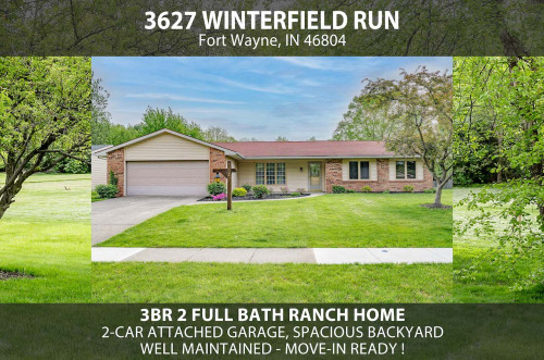Charming 3 BR 2 Full Bath Ranch Home in Winterfield Subdivision - Just North of Aboite Center Rd