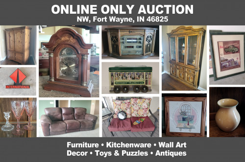 ONLINE ONLY Personal Property Auction_NW, Fort Wayne, IN 46825_Furniture, Kitchenware, Antiques