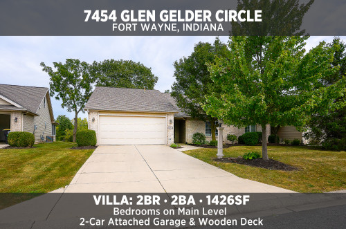 VILLA. Stunning ranch-style home features 2 bedrooms and 2 full bathrooms, plus a loft and a 2-car attached garage.