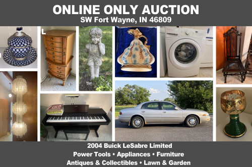 ONLINE ONLY Personal Property Auction_SW Fort Wayne, IN 46809_2004 Buick, Appliances, Mid-Century