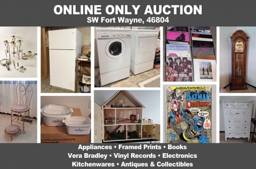 ONLINE ONLY Personal Property Auction_SW Fort Wayne, 46804_Framed Prints, Appliances, Antiques & Collectibles