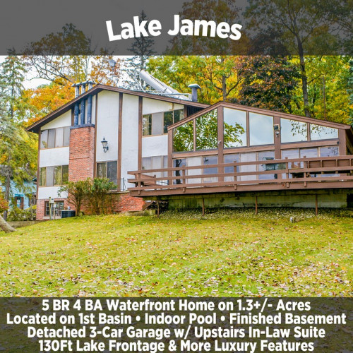 Lake James 5 BR 4 BA Waterfront Home on .93+/- Acres