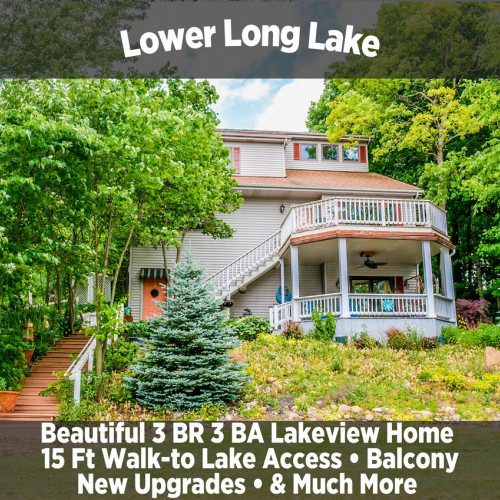 Beautiful 3 Bedroom 3 Bathroom Lakeview Home on Lower Long Lake
