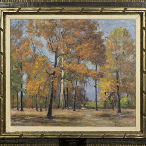 Homer Davisson oil painting "Fall Trees"