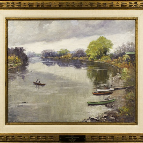 Homer Davisson oil painting "Mississinewa River"
