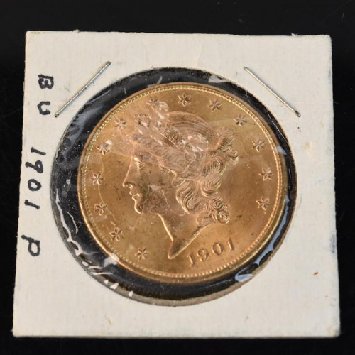 1901 $20 Dollar Double Eagle Gold Piece