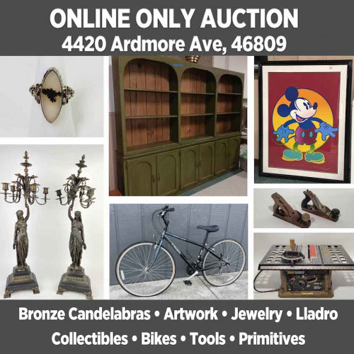 ONLINE ONLY Consignment Auction - Pickup POSTPONED TO THURSDAY, June 16th, 2022