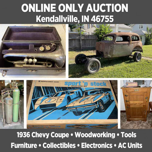 ONLINE ONLY Personal Property Auction in Kendallville - Pickup July 8, 2022