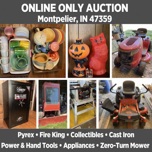 ONLINE ONLY Personal Property Auction in Montpelier - Pickup July 12, 2022