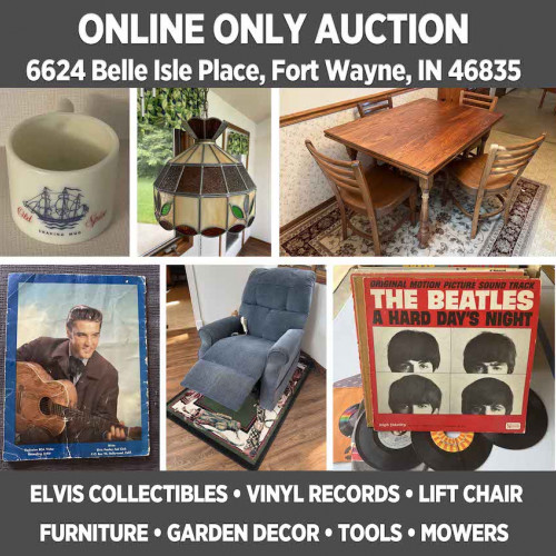 ONLINE ONLY Personal Property Auction near Maplecrest, 46835 - Pickup on Sept 13th