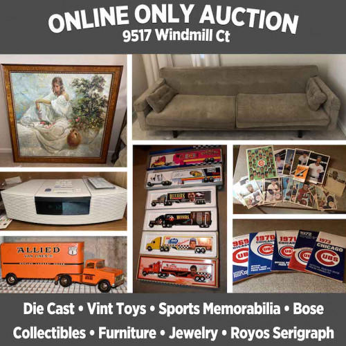 ONLINE ONLY Personal Property Auction_9517 Windmill Ct_Pickup on Oct 20th, 9 am - 4:30 pm
