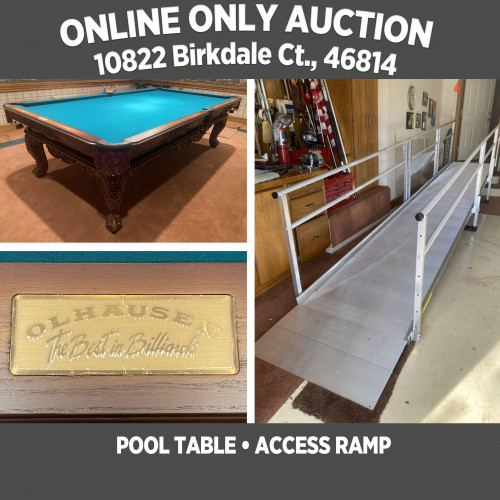 ONLINE ONLY Personal Property Auction, 10822 Birkdale Ct., Pickup Dec. 14