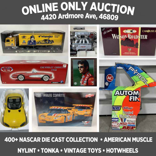 Lantern 35 ONLINE ONLY Large Collection of Nascar Die Cast, Vintage Toys & Collectibles, Pickup March 2nd