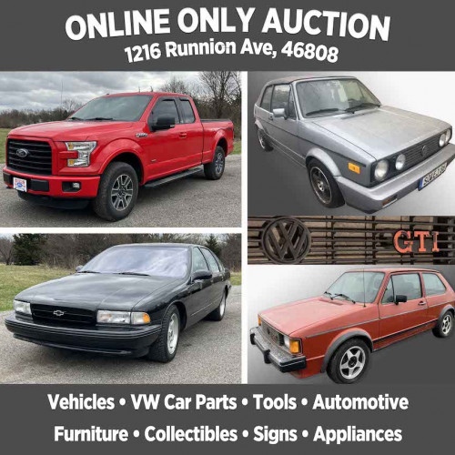 ONLINE ONLY Auction 1216 Runnion Ave_Pickup on April 12th, 9:30 am - 5:00 pm
