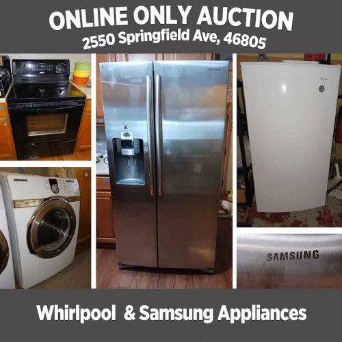 ONLINE ONLY Appliance Auction _2550 Springfield Ave, 46805_Pickup on April 11th