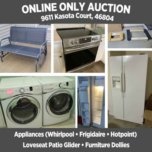 ONLINE ONLY Appliance Auction _9611 Kasota Court_Pickup on April 18th