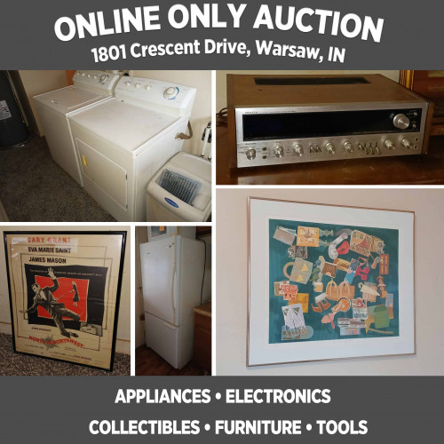 ONLINE ONLY Personal Property Auction in Warsaw, Pickup April 21