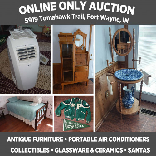 ONLINE ONLY Personal Property Auction in Aboite Township, Pickup April 27