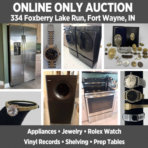 ONLINE ONLY Auction in La Cabreah - Jewelry, Appliances, Vinyl Records, Wire Racking, Prep Tables - Pickup Aug. 30