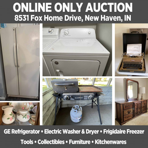 ONLINE ONLY Personal Property Auction in New Haven - Pickup 9 a.m.-1 p.m. July 15
