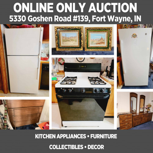 ONLINE ONLY Auction off Goshen Road - Pickup 11:30 a.m.-4:30 p.m. June 17