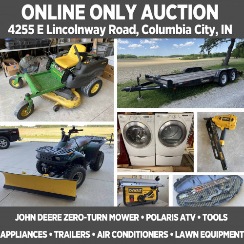 ONLINE ONLY Personal Property Auction in Columbia City - Pickup 11:30 a.m.-4:30 p.m. June 15