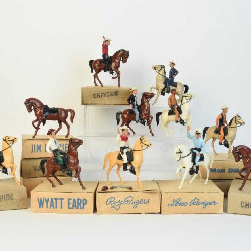 Hartland Plastic Horse Figure & Riders; OB