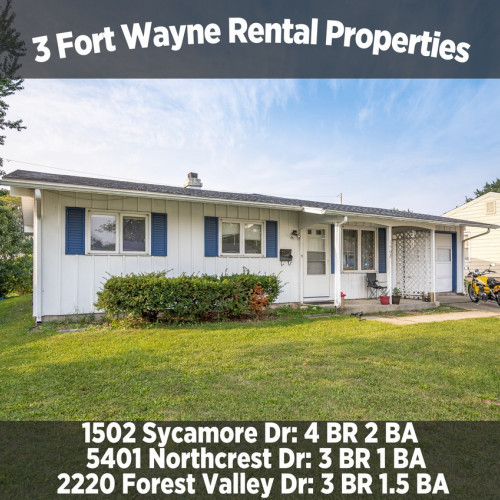 3 Fort Wayne Rental Properties For Auction