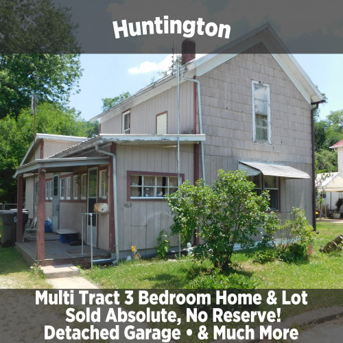 Multi Tract 3 Bedroom Single Family Home & Lot Auction in Huntington