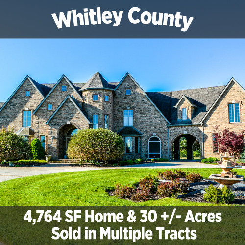 4,764 SF Home & 30 +/- Acres Sold in Multiple Tracts