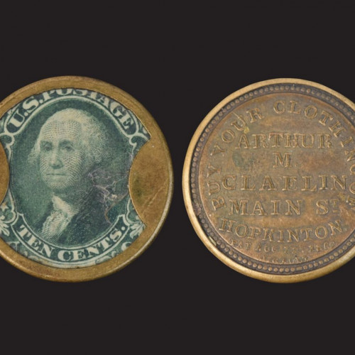 RARE Arthur M. Claflin 1862 Encased Stamp