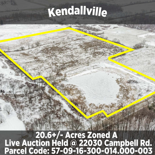 20.6+/- ACRES ZONED A IN KENDALLVILLE