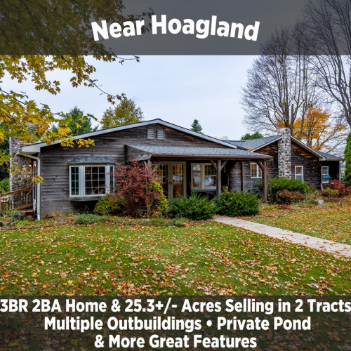 Rustic 3 Bedroom 2 Bathroom Home & 25.3+/- Acres Selling in 2 Tracts