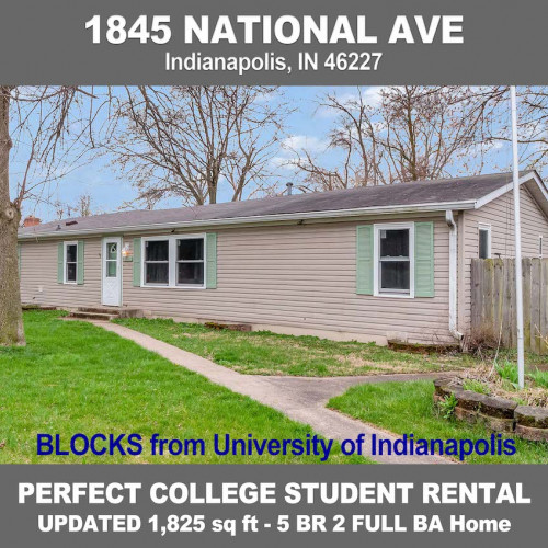 1,876 sq ft Home ONLY Blocks from University of Indianapolis - Perfect college student rental