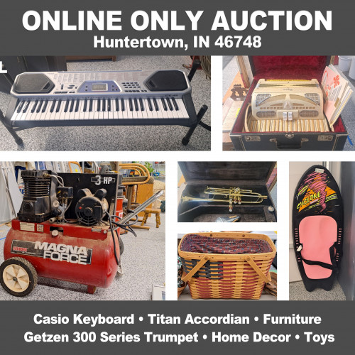 ONLINE ONLY Personal Property Auction_Huntertown, IN 46748_Furniture, Home Decor, Instruments