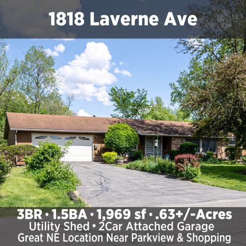 1818 Laverne Ave • .63+/- Acre Lot • Great Northeast Location Near Parkview & Shopping