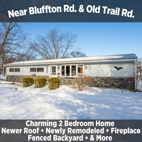 Charming 2 Bedroom Home Near Bluffton Rd & Old Trail Rd.