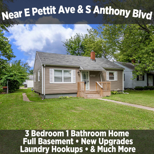 3 Bedroom 1 Bathroom Home Near E Pettit Ave & S Anthony Blvd